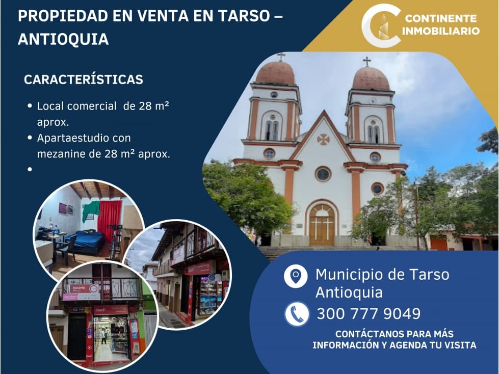 PROPIEDAD EN VENTA, MUNICIPIO DE TARSO ANTIOQUIA! - 1