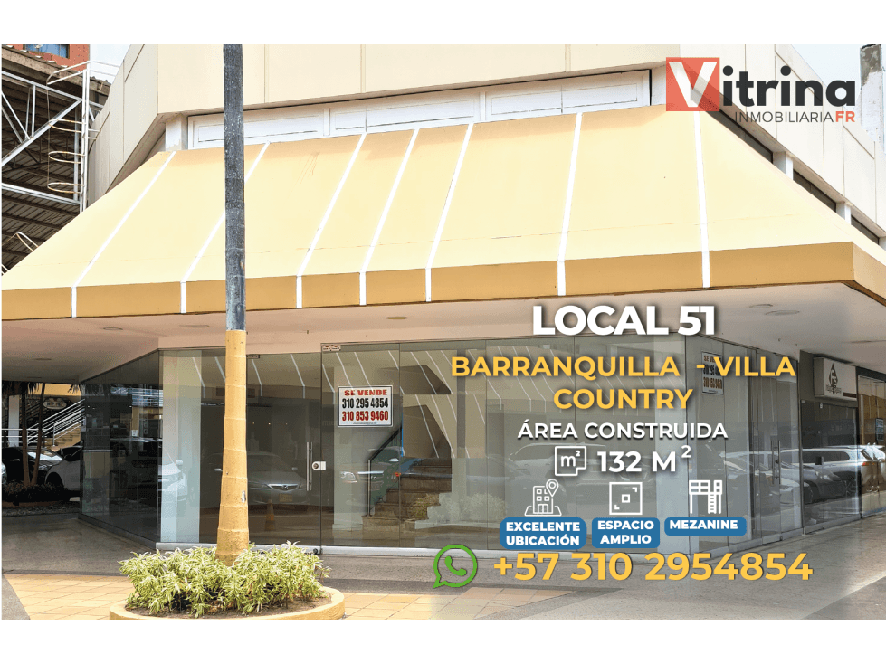 Vitrina Inmobiliaria vende Local Villa Country Plaza - Barranquilla - 1