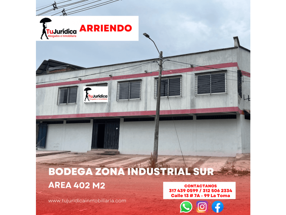 SE ARRIENDA BODEGA ZONA INDULTRIAL SUR NEIVA (HUI-COL) - 1