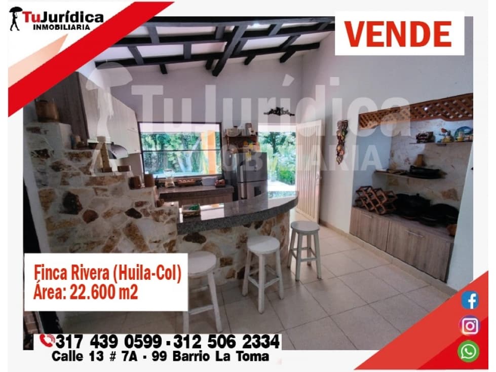 SE VENDE ESPECTACULAR FINCA - RIVERA (HUILA -COL) - 1