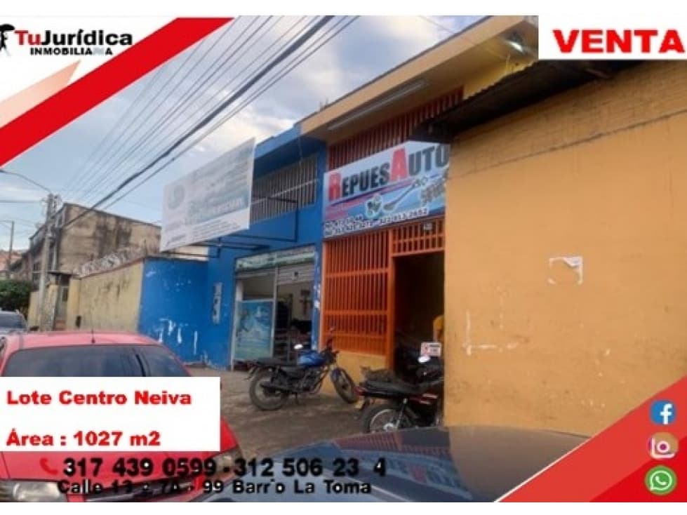 SE VENDE LOTE COMERCIAL EN EL CENTRO DE NEIVA (HUILA-COL) - 1