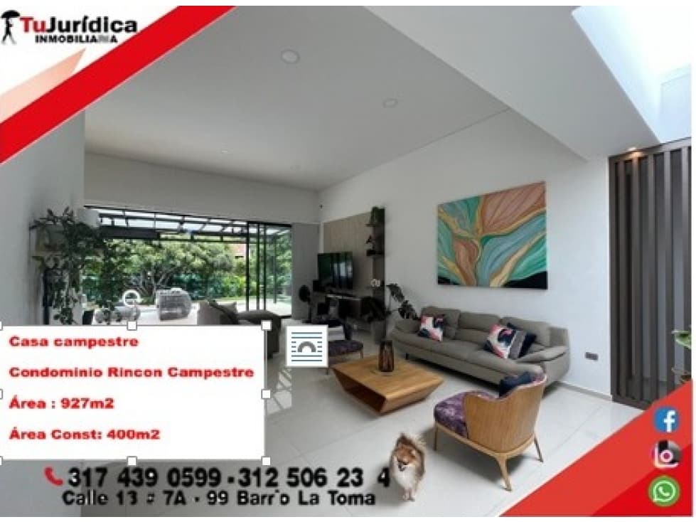 SE VENDE ESPECTACULAR CASA CAMP. - CC RINCON CAMPESTRE - RIVERA (H) - 1