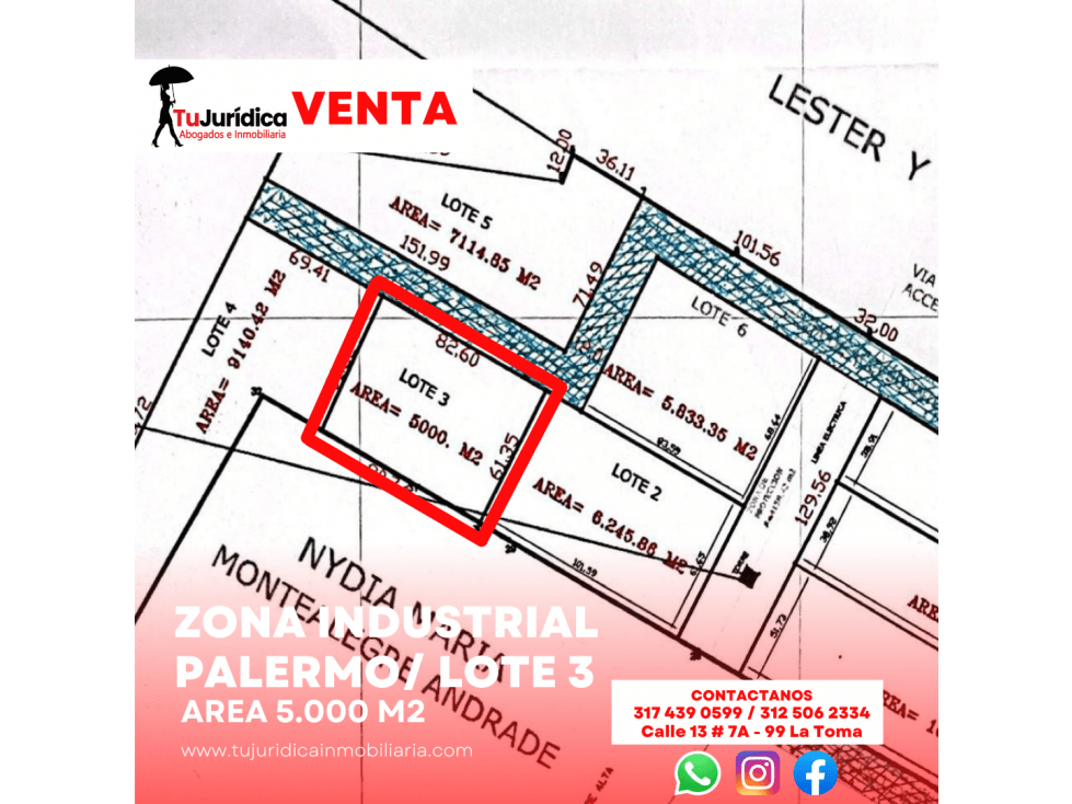 SE VENDE LOTE 3 ZONA INDUSTRIAL PALERMO - 1