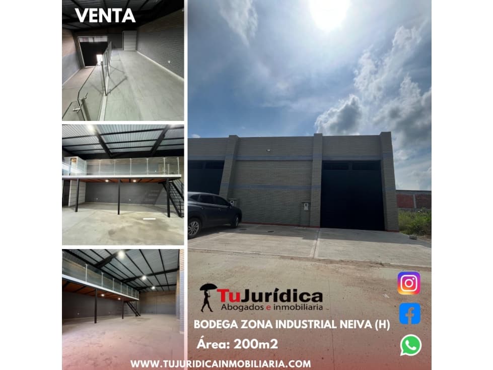 SE VENDE ESPECTACULAR BODEGA ZONA INDUSTRIAL(SUR) NEIVA (HUI-COL) - 1