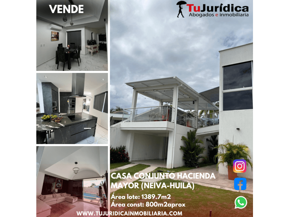 SE VENDE CASA CONJUNTO HACIENDA MAYOR (NEIVA-HUILA) - 1