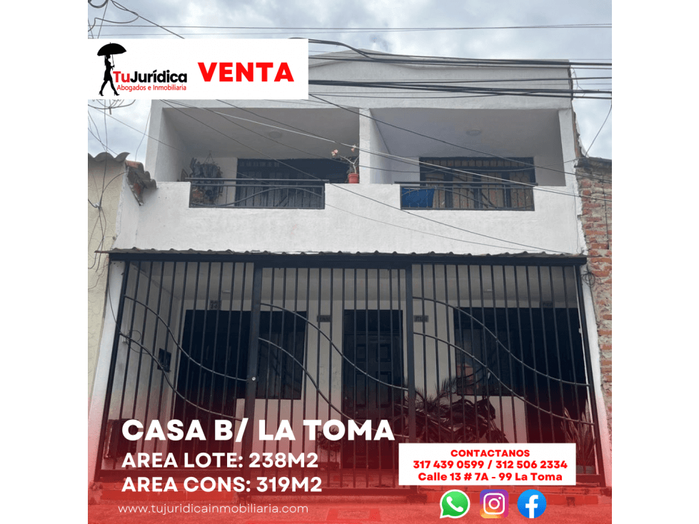 SE VENDE CASA MULTIFAMILIAR DE 2P B/ LA TOMA NEIVA (HUI - COL) - 1