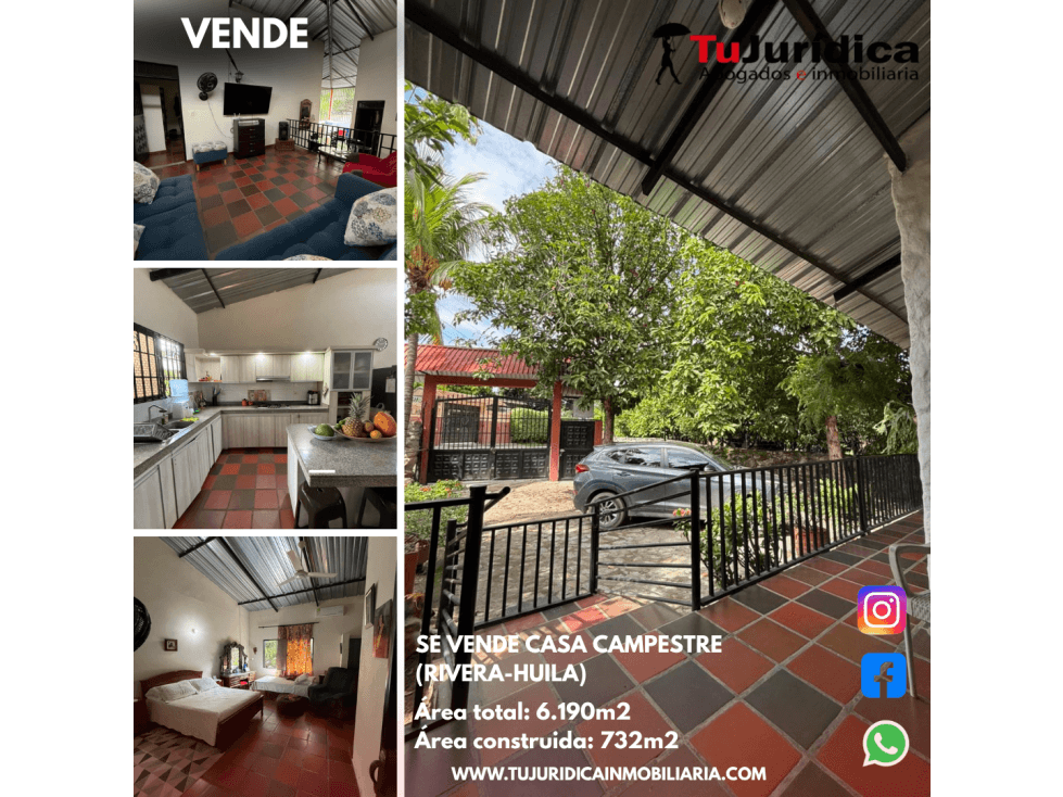 SE VENDE CASA CAMPESTRE VEREDA RIVERITA (RIVERA-HUILA) - 1