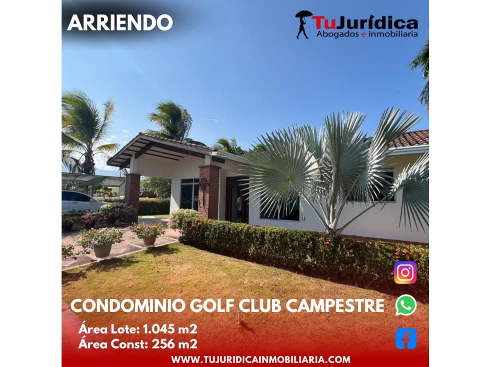 SE ARRIENDA CASA CONDOMINIO GOLF CLUB CAMPESTRE - RIVERA (HUILA-COL) - 1