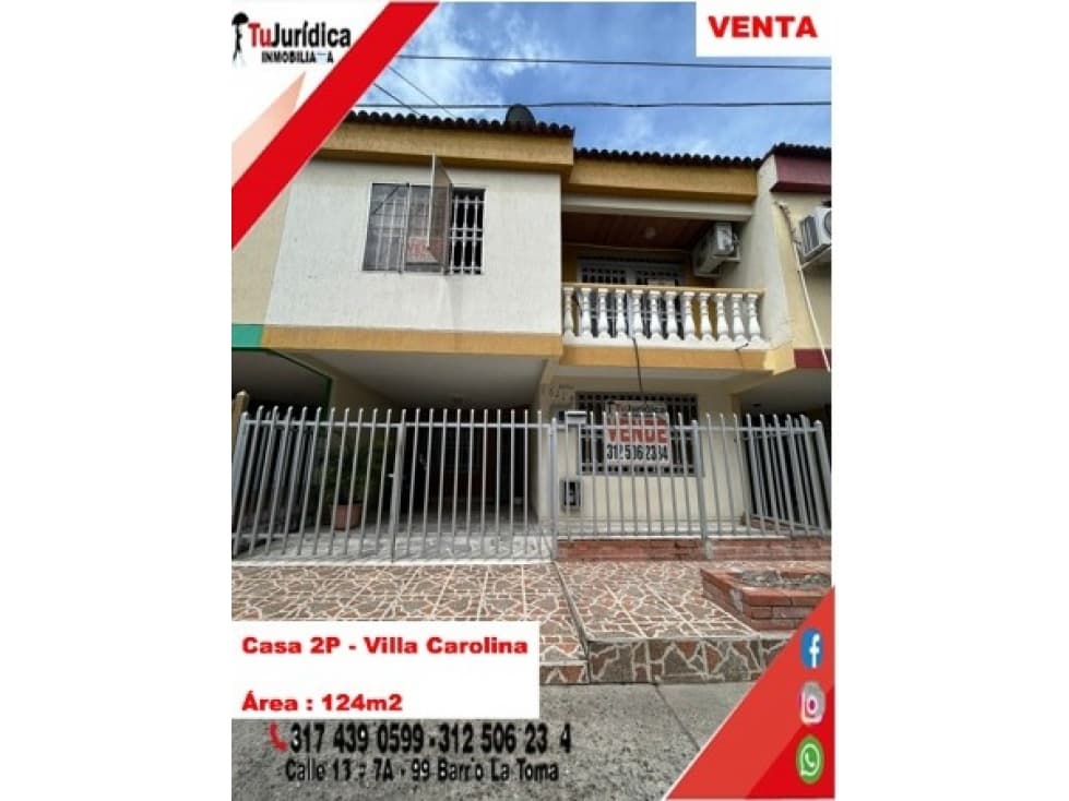 SE VENDE CAS 2P - BARRIO VILLA CAROLINA - NORTE - NEIVA (HUILA) - 1