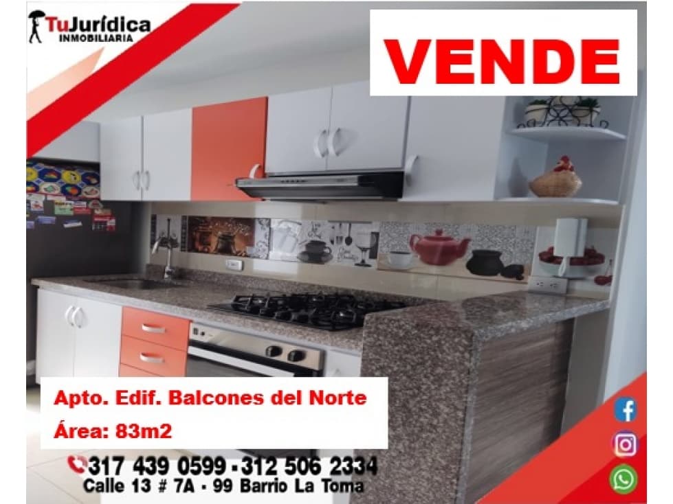 VENDE ESPECTACULAR APARTAMENTO/NORTE / TERRAZAS DEL NORTE/ NEIVA (H) - 1