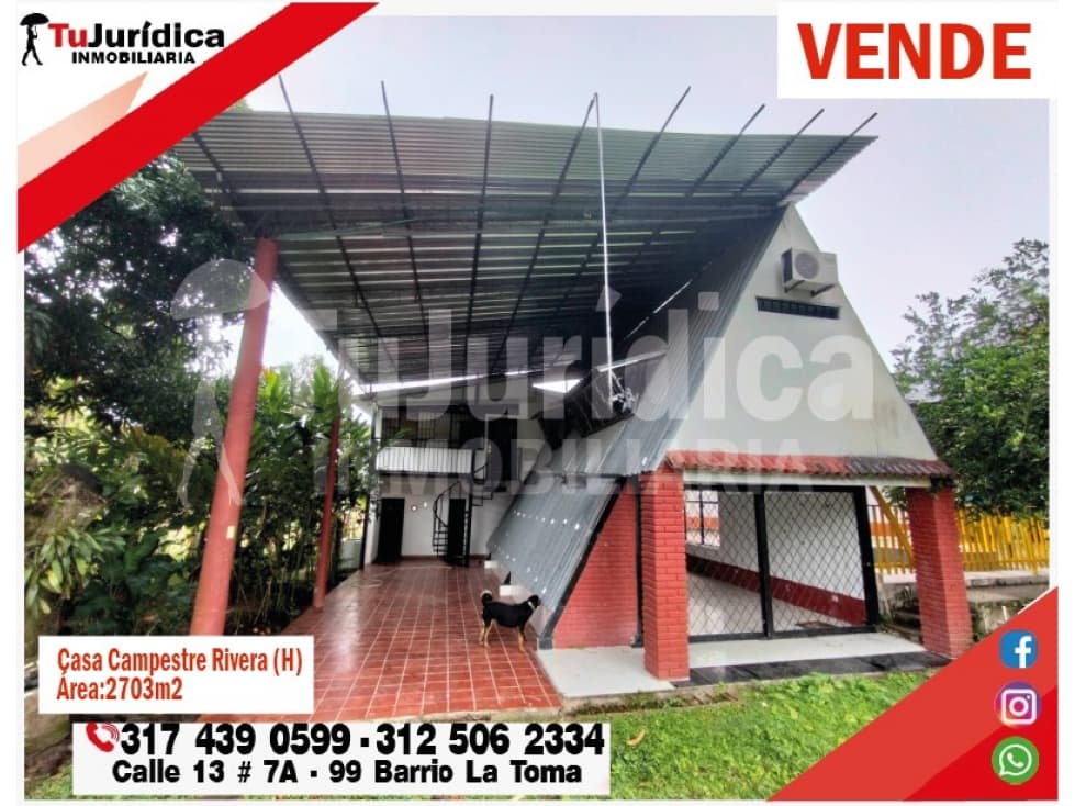 SE VENDE CASA CAMPESTRE - URBANO- RIVERA (HUILA-COL) - 1