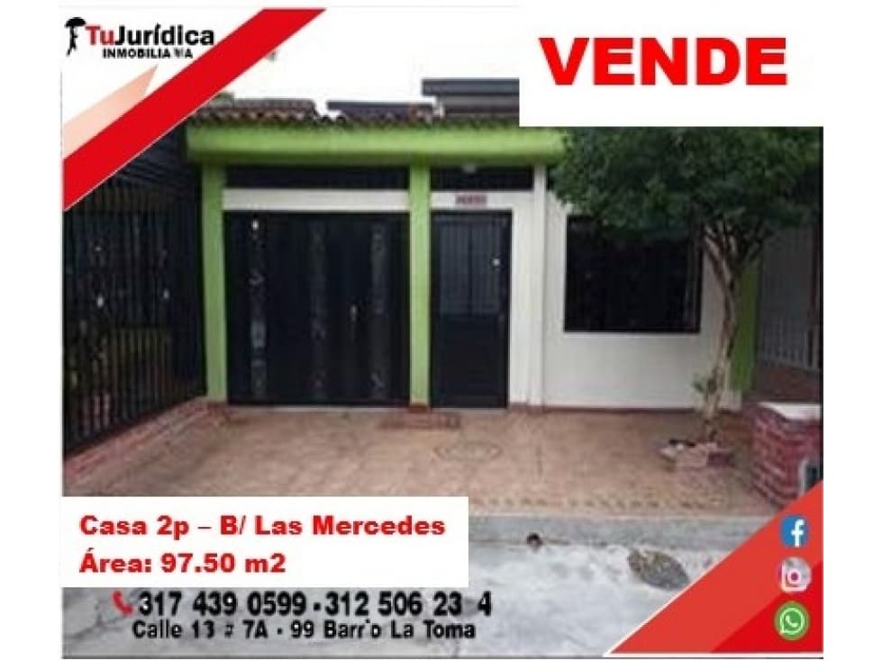 SE VENDE CASA B. LAS MERCEDES - NORTE - NEIVA (HUILA-COL) - 1