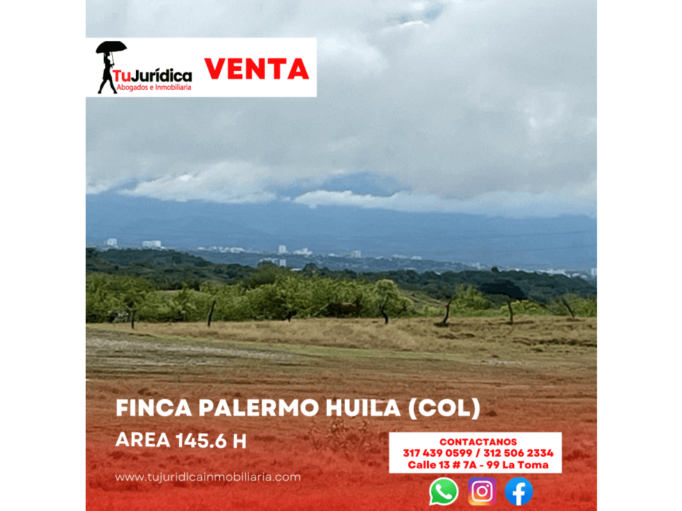 SE VENDE ESPECTACULAR FINCA PALERMO (HUI-COL) - 1