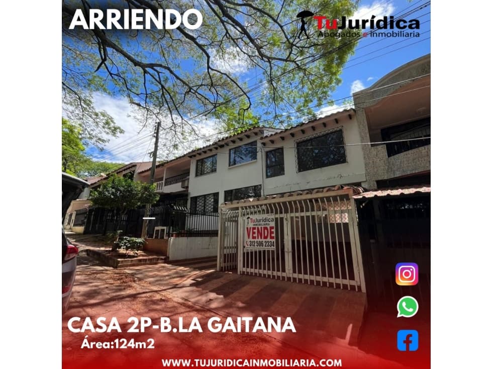 SE ARRIENDA ESPECTACULAR CASA 2 P B/ GAITANA NEI (HUI-COL) - 1