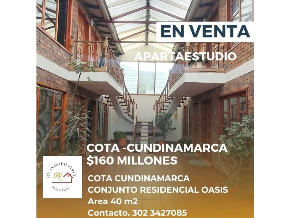 SE VENDE APARTAESTUDIO EN COTA - 1