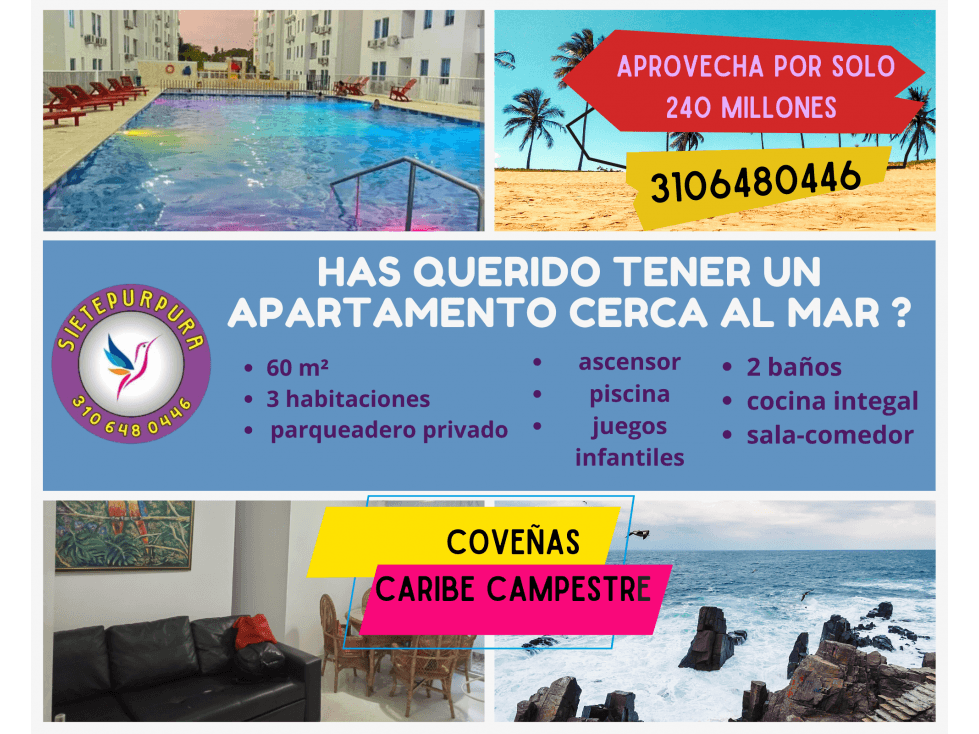 SE VENDE Apartamento en Tolú, vive cerca al mar - 1