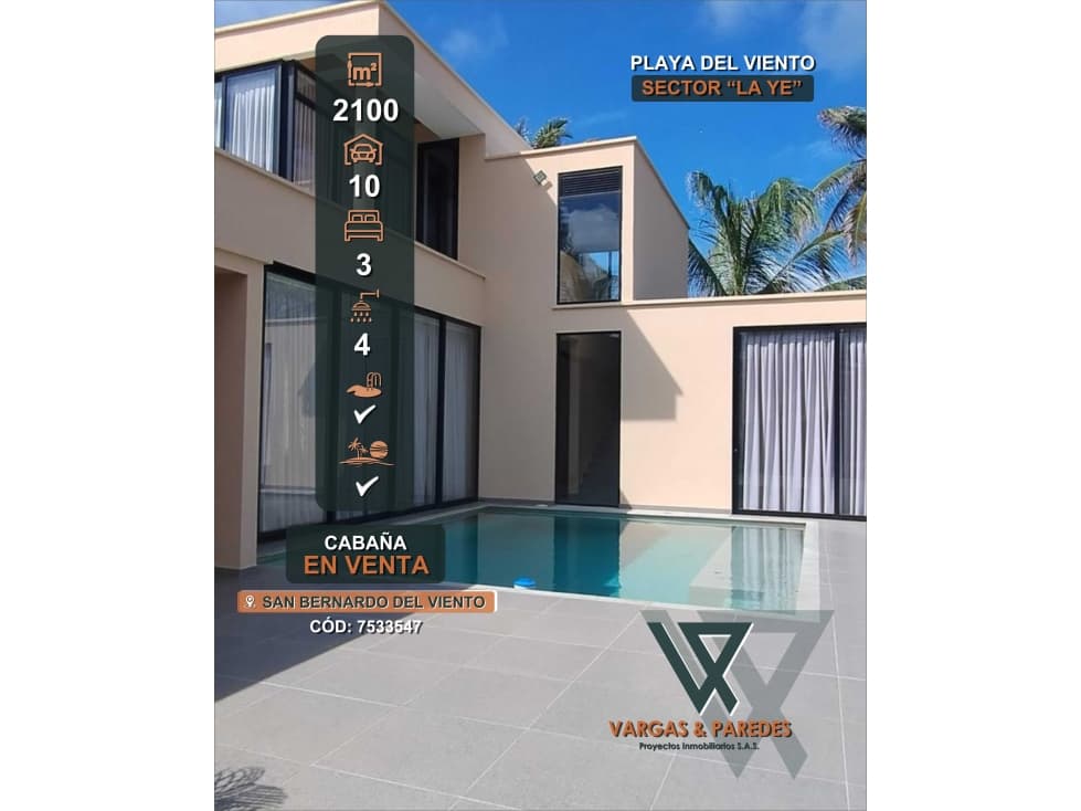 CABAÑA FRENTE AL MAR SAN BERNARDO DEL VIENTO- CORDOBA - 1