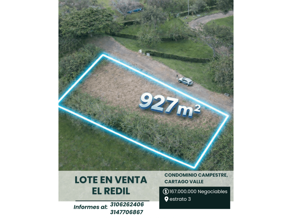 Lote campestre EN VENTA El Redil, Cartago Valle - 1