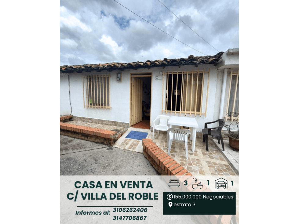 Casa en venta Condominio Villa del Roble, Cartago Valle - 1