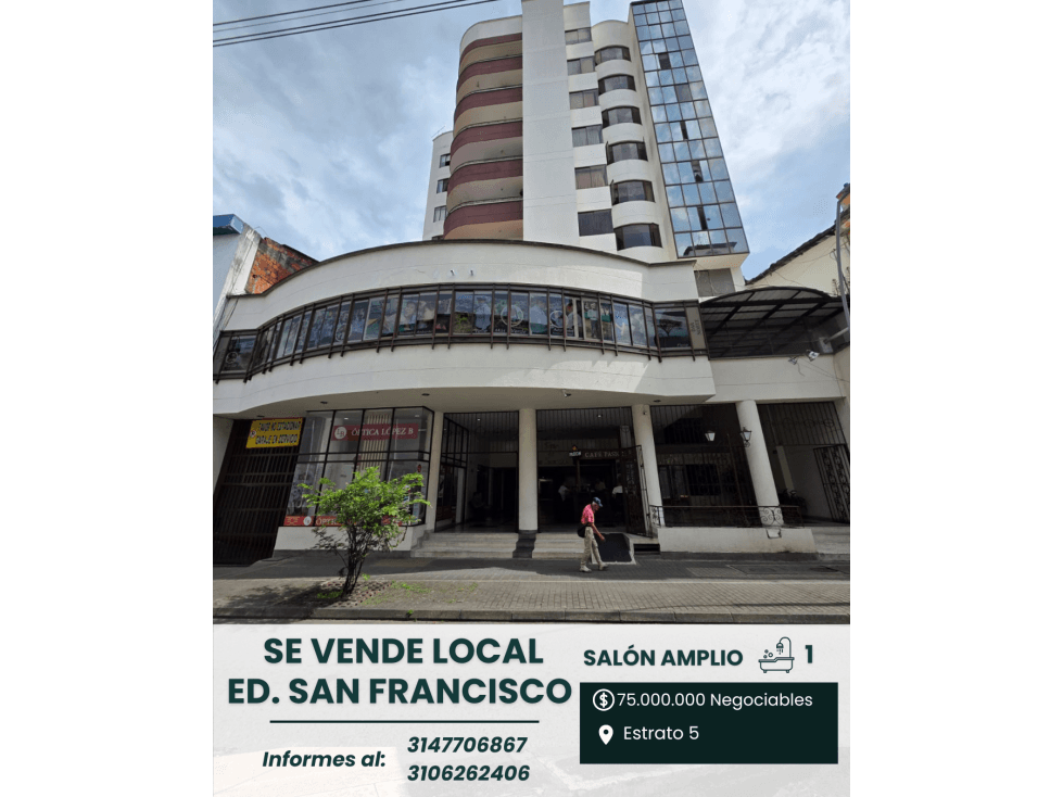 Local comercial EN VENTA ED. San Francisco, Cartago Valle - 1