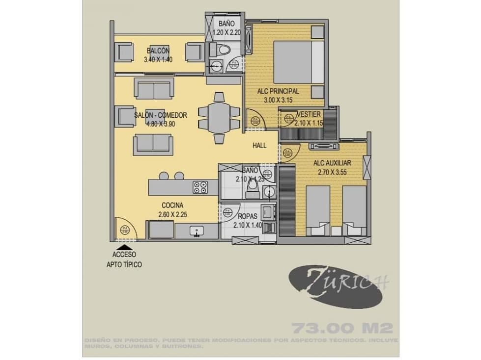 Venta de Sesión de Derechos Apartamento Nuevo Sector Belén La Palma P3 - 1