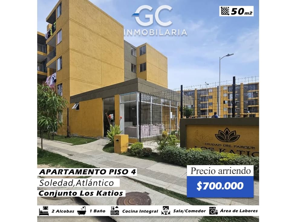 Se arrienda apartamento piso 4 Conjunto katios - 1