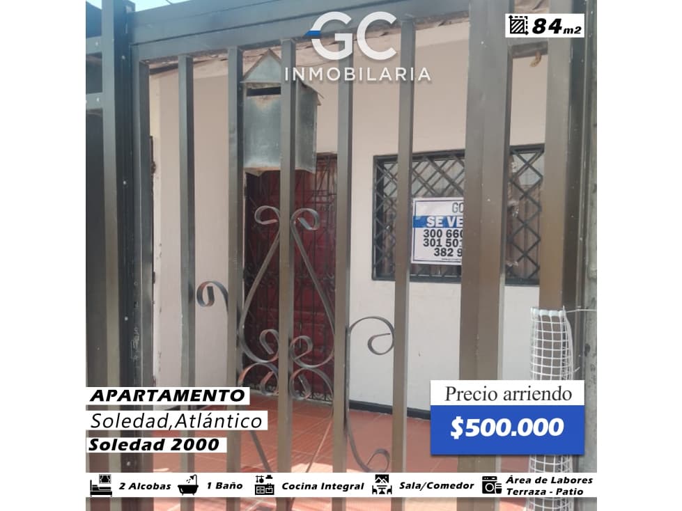 Se arrienda apartamento - Soledad 2000 - 1