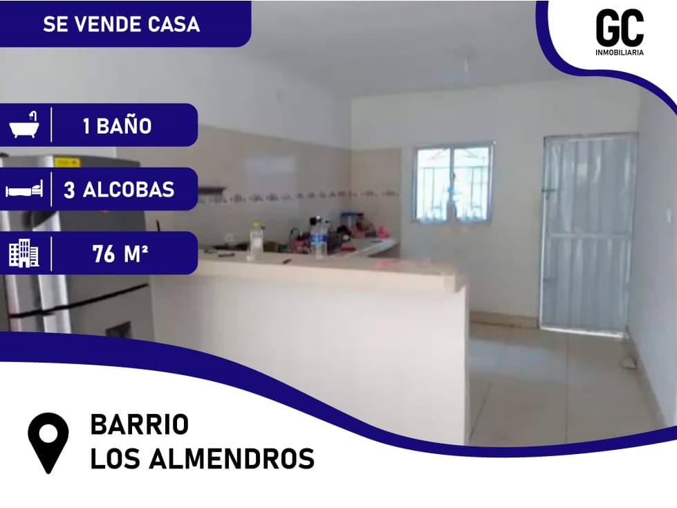 Se vende casa en el barrio Los almendros de Soledad. - 1