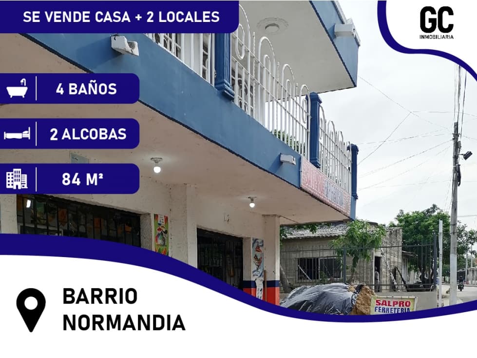 Se vende casa + 2 locales en el barrio Normandia de Soledad. - 1