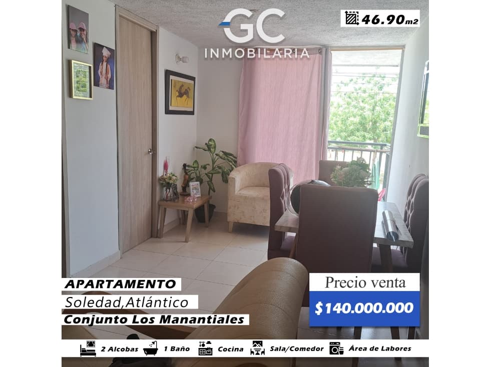 Se vende apartamento Conjunto los manantiales Tulipan - Soledad - 1