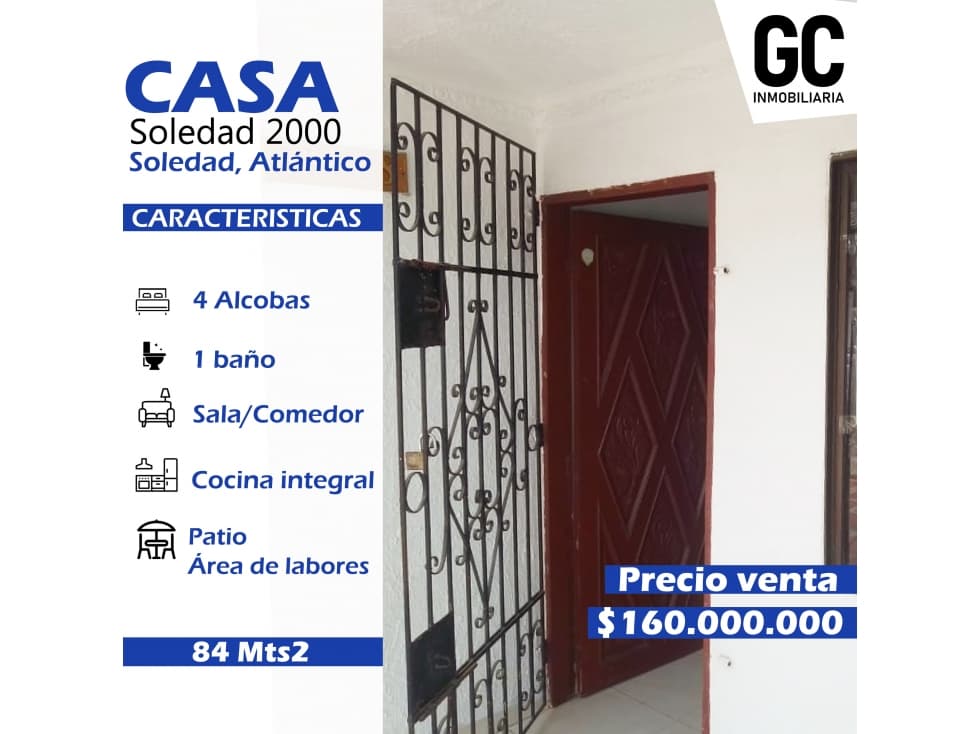 Se vende o se arrienda casa Soledad 2000 - Soledad - 1