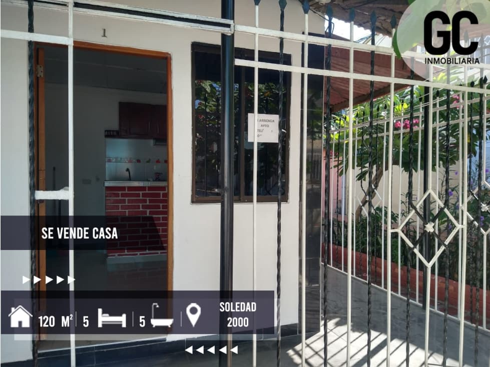 Se vende casa con 5 apartaestudio - barrio Soledad 2000 - 1