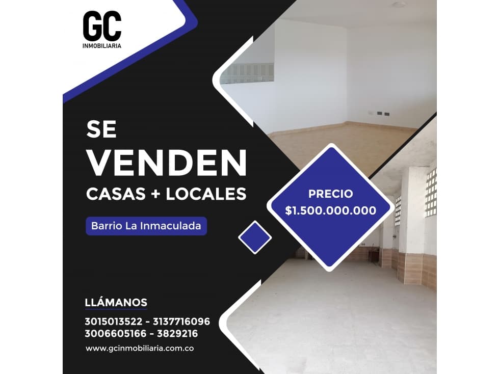 Se venden casas + locales en el barrio La inmaculada de Soledad. - 1