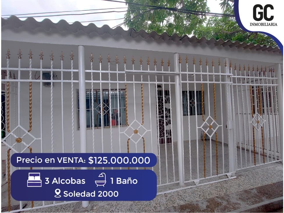 Se vende casa en Soledad 2000 - 1