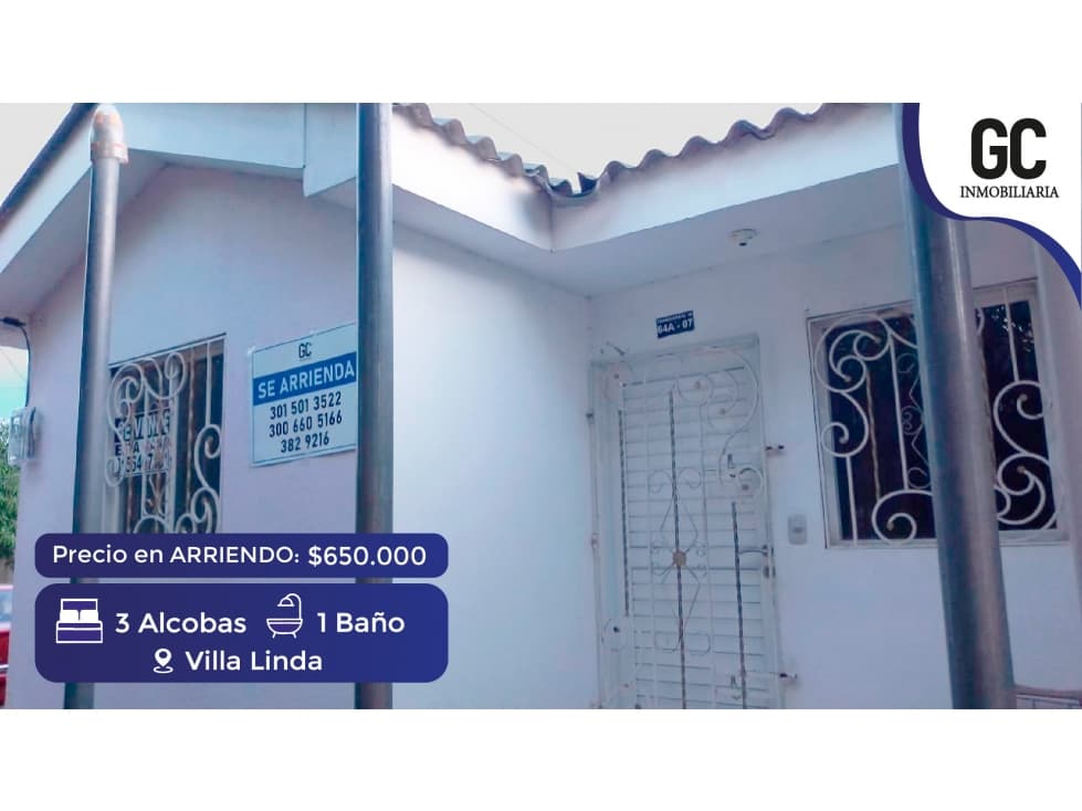 Se arrienda casa / Villa linda - 1