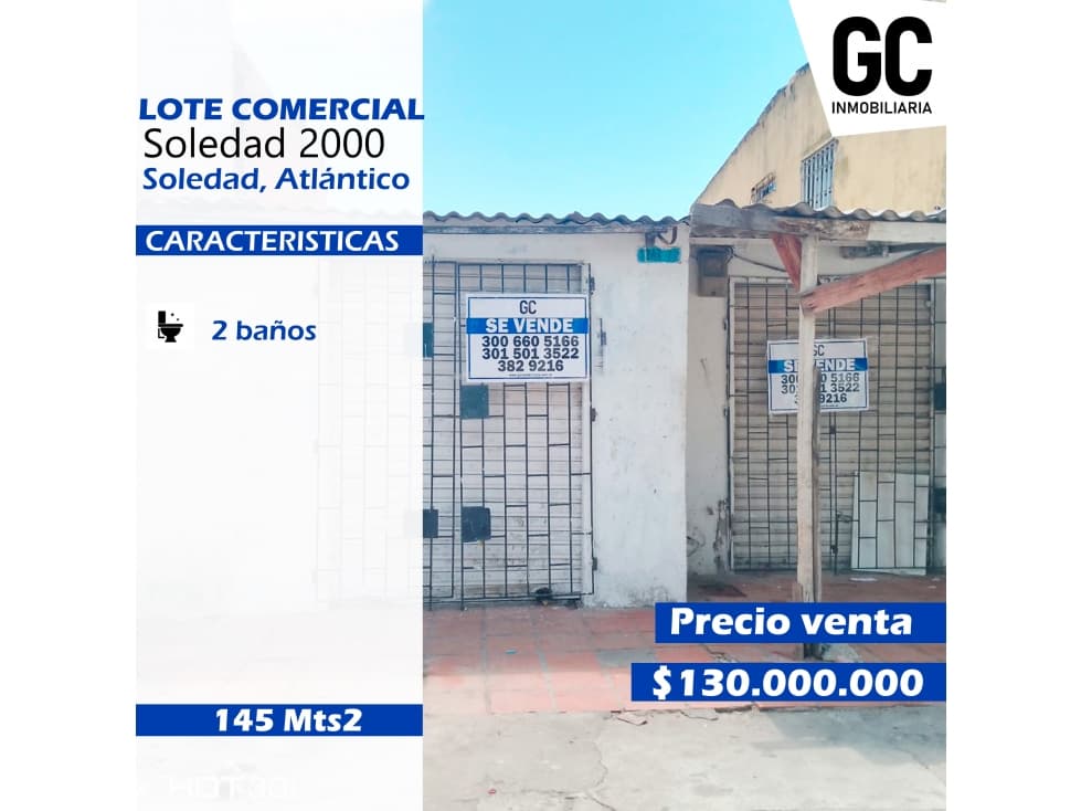 Se vende lote comercial - Soledad 2000 - 1