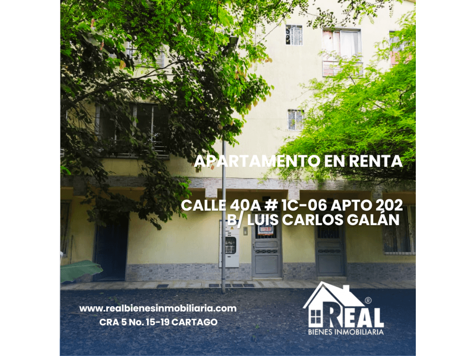 ARRENDAMIENTO APARTAMENTO LUIS CARLOS GALAN CARTAGO VALLE - 1