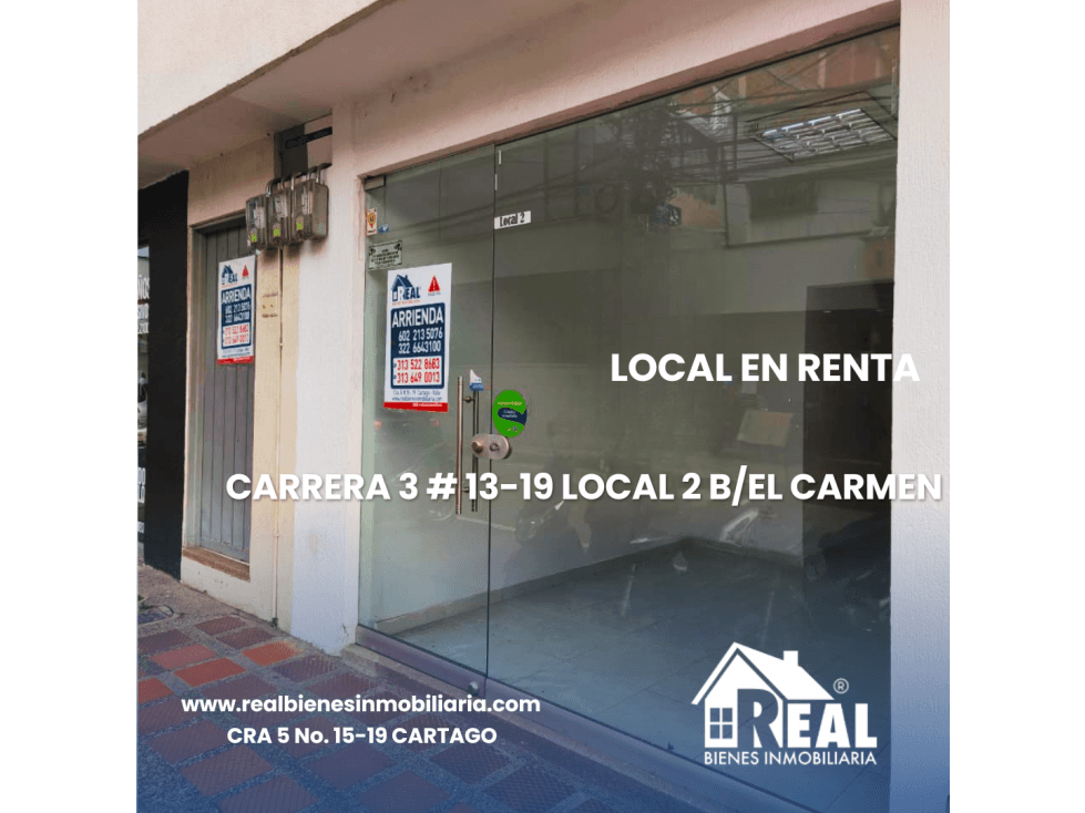 ARRENDAMIENTO LOCAL EL CARMEN - CENTRO CARTAGO VALLE - 1