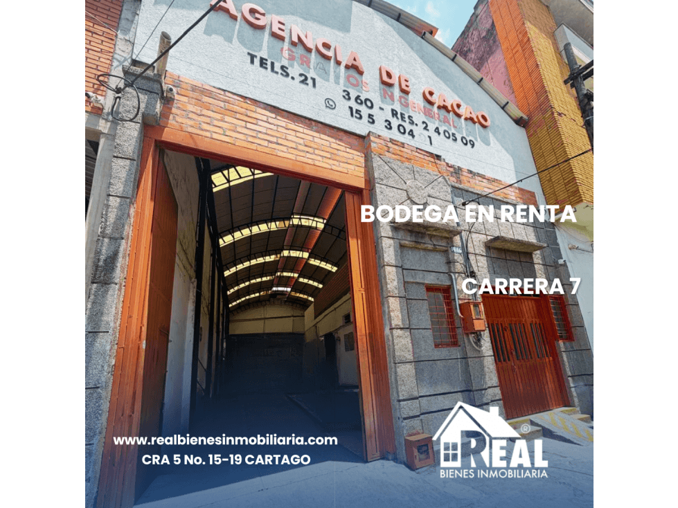 ARRENDAMIENTO BODEGA CARRERA 7 CARTAGO VALLE - 1