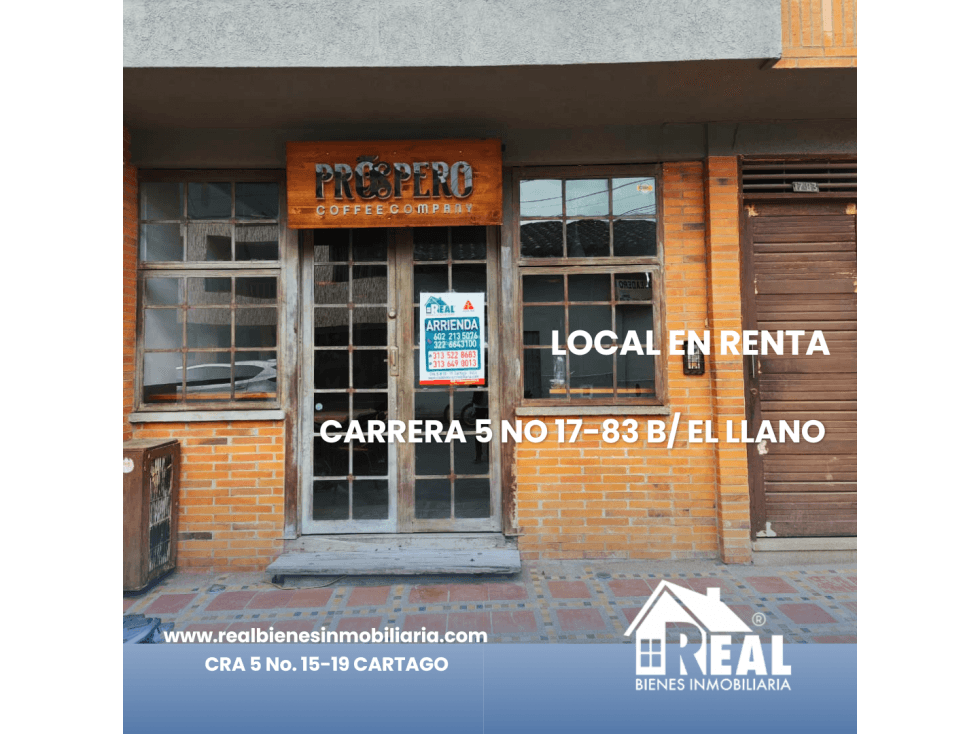 ARRENDAMIENTO LOCAL EL LLANO CARTAGO VALLE - 1