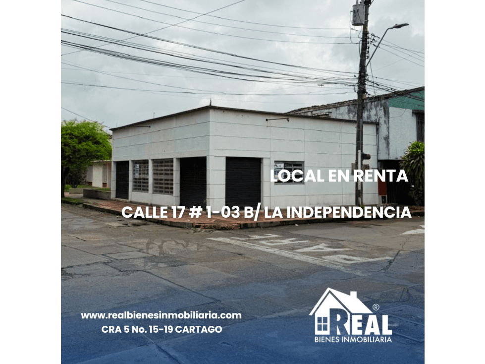 ARRENDAMIENTO LOCAL ESQUINERO LA INDEPENDENCIA CARTAGO VALLE - 1