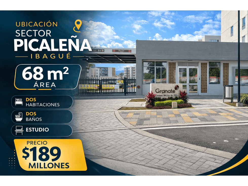 Apartamento en venta en Ibagué, sector Picaleña - 1