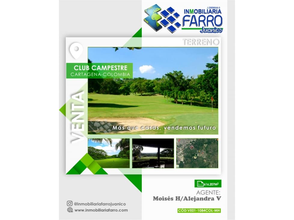 SE VENDE CLUB CAMPESTRE COLOMBIA VE01-1084COL-MH - 1