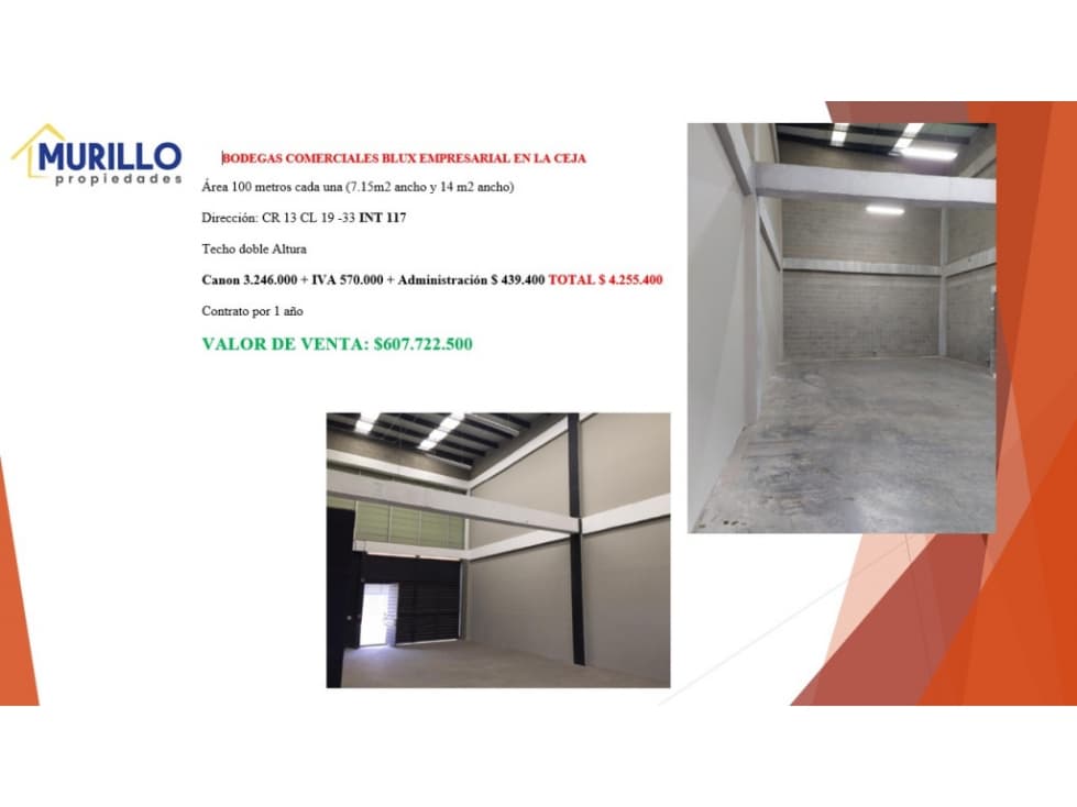 Bodega en Vender en La Ceja - 1