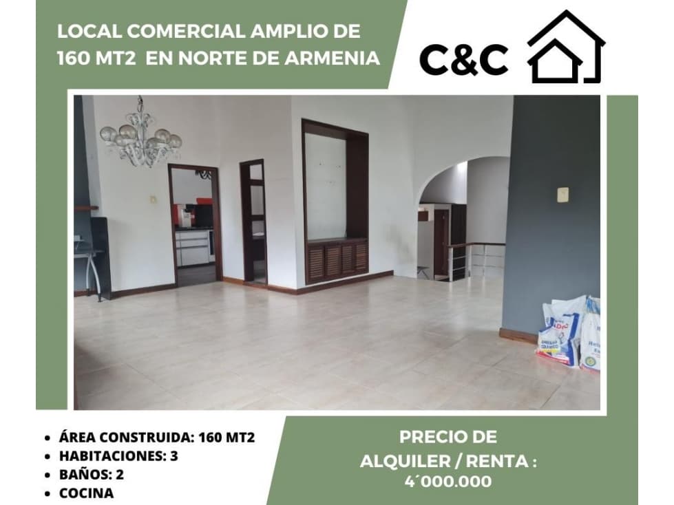 Local grande en Renta Norte de armenia 004 - 1