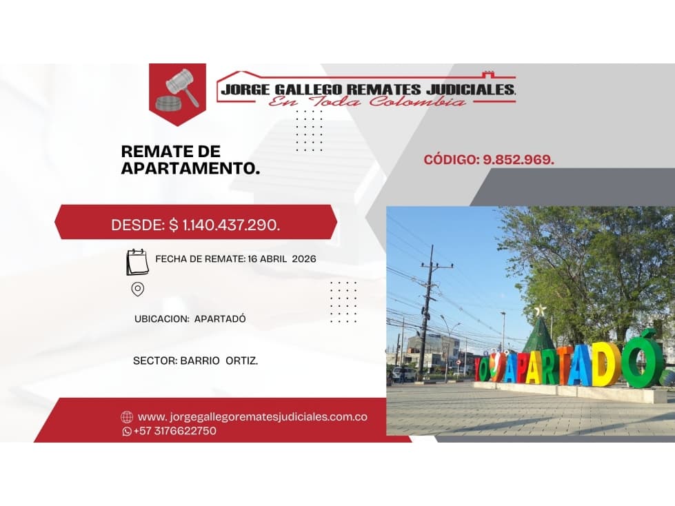 REMATE* LOTE * APARTADO BARRIO ORTIZ. - 1