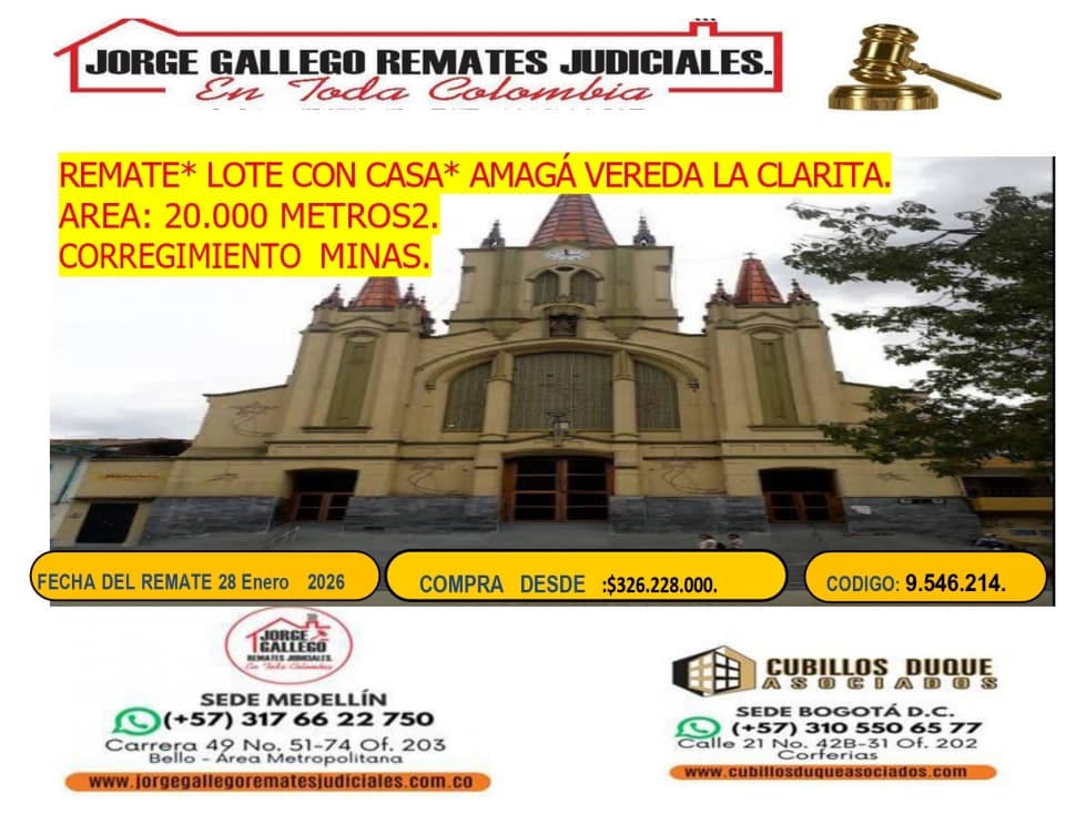 REMATE*LOTE CON CASA *AMAGÁ VEREDA LA CLARITA. - 1