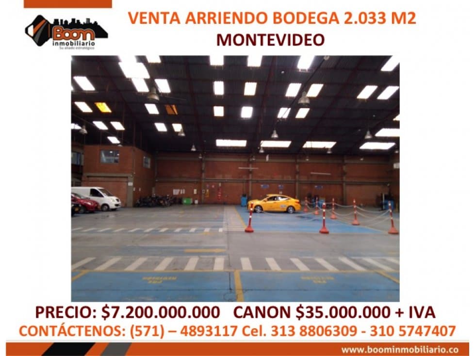 VENTA ARRIENDO BODEGA MONTEVIDEO 2.033 M2 - 1