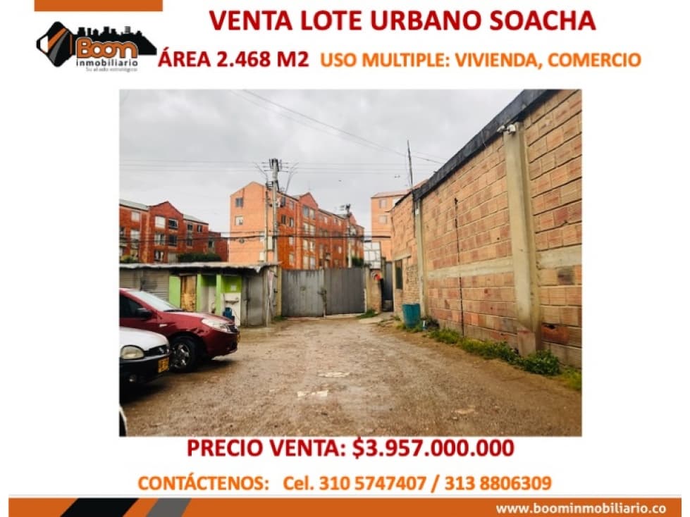 VENTA LOTE SOACHA COMERCIO, VIVIENDA 2.468 M2 - 1