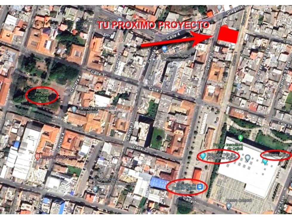 Lote para construir 5 pisos + sótano en centro de Cajicá - 1